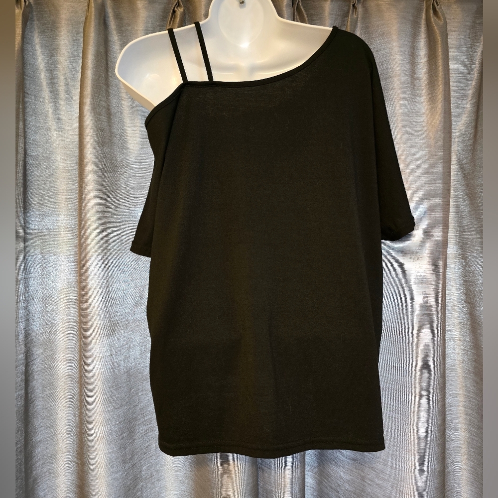 Elegant Black Off-Shoulder Women's Top